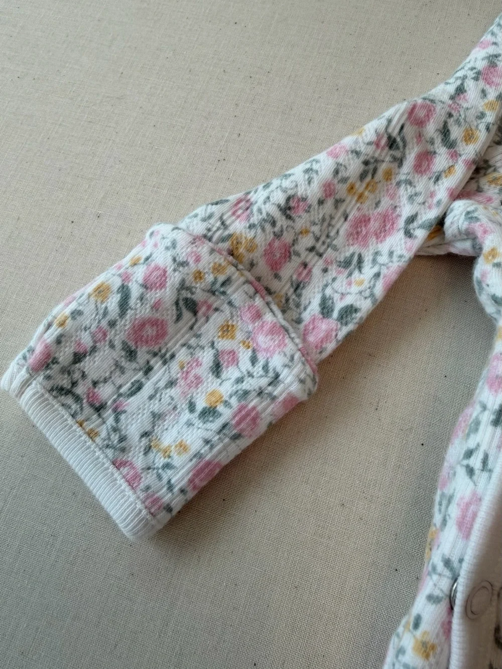 Janie and Jack Pink Floral Kimono Bodysuit & Leggings Set